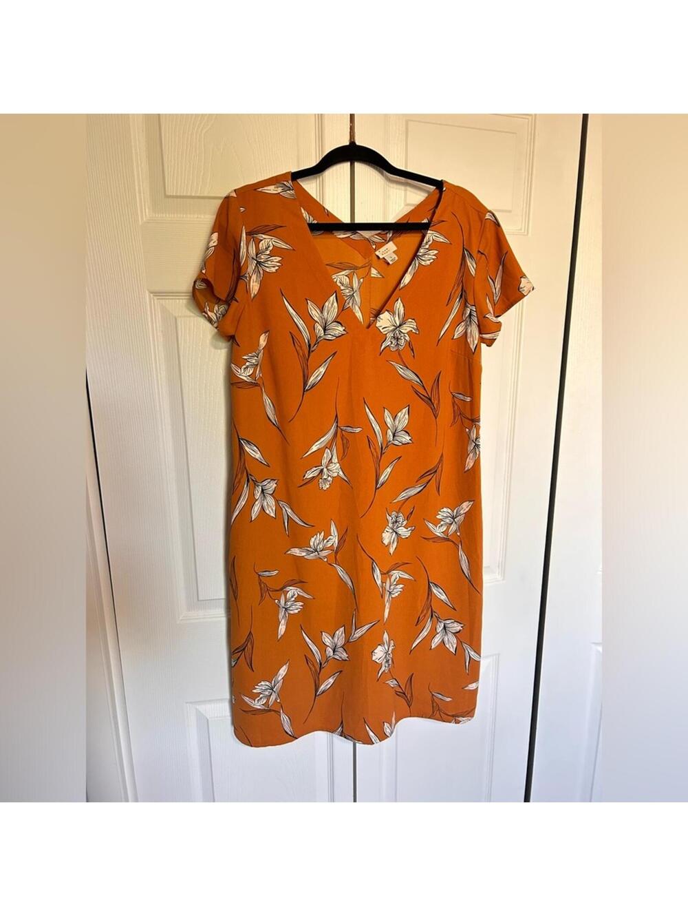 Floral Burnt Orange Dress